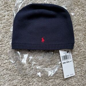 Ralph Lauren Boys Dark Blue Knit Beanie
